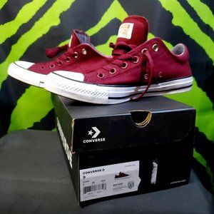 Converse Madison Ox Sneakers Burgandy - Size 9 (Comes with Box!)